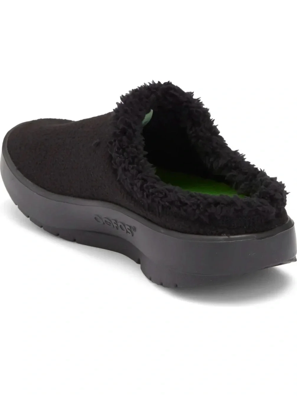 OOFOS Men's Black Slip-On Clog Loafers